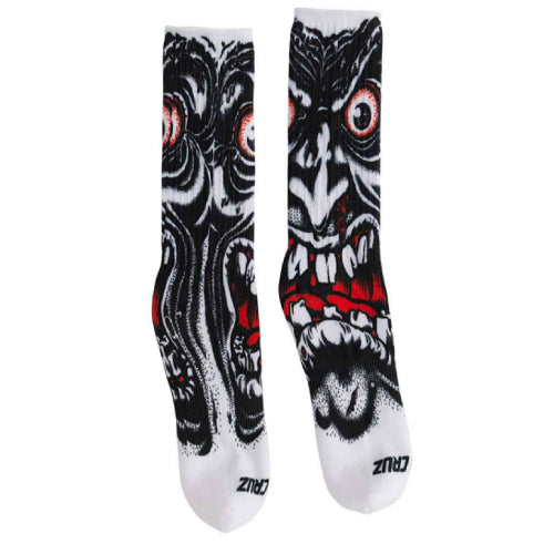 Santa Cruz Roskopp Face Crew Socks White