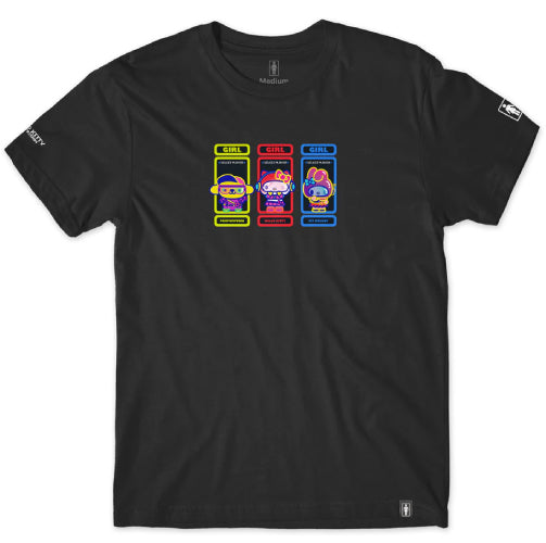 Girl X Sanrio Kawaii Arcade Player Tee - Black