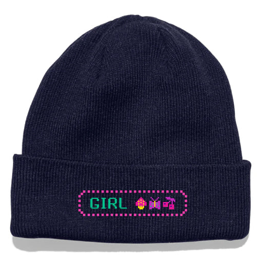 Girl X Sanrio Kawaii Arcade Power Up Beanie Navy