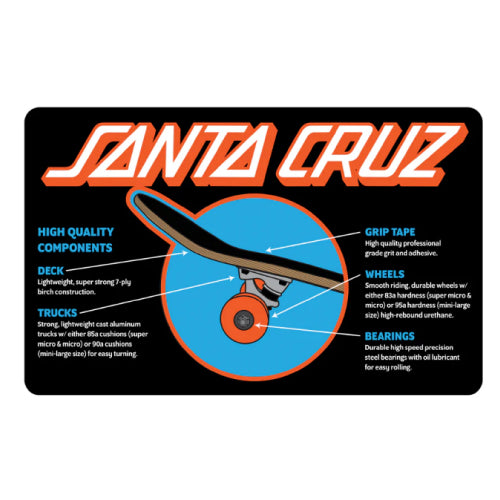 Santa Cruz Classic Dot Complete Skateboard Blue 7.25"