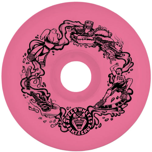 Santa Cruz Slime Balls Speedwheels Reissue Pink Skateboard Wheels 65MM 92A