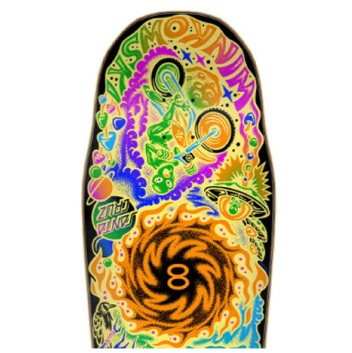 Santa Cruz Erick Winkowski Pro Dope Planet Shaped Two Skateboard Deck Multi 10.34"