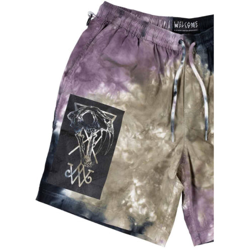 Welcome Skateboards Soft Core Short - Eggplant Tie Dye