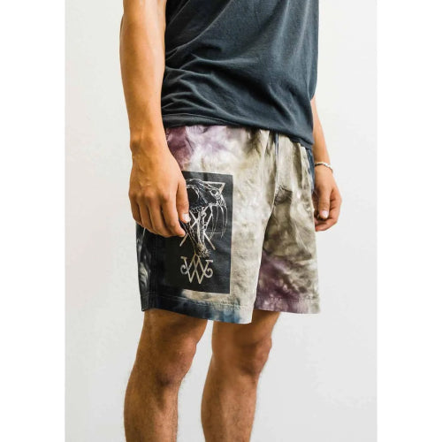 Welcome Skateboards Soft Core Short - Eggplant Tie Dye