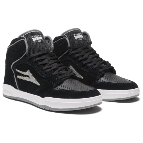 Lakai Telford Black Reflective Suede Skate Shoe