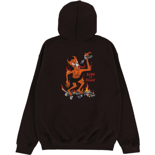 Thrasher Burn It Down Hoodie - Dark Chocolate