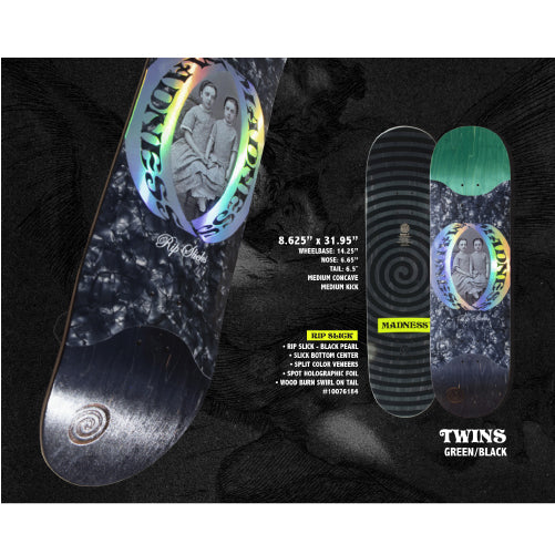 Madness Twins Slick R7 Popsicle Skateboard Deck 8.625"