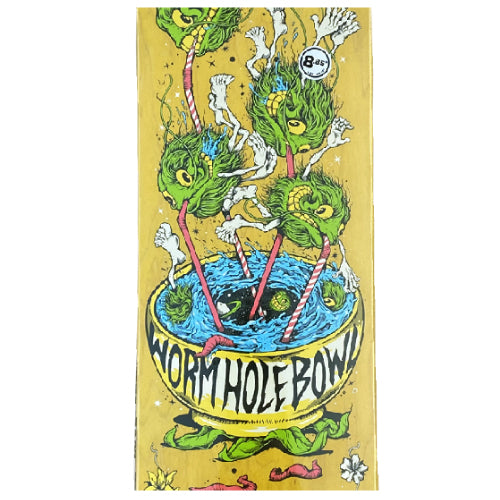 Antihero Peter Hewitt Grimple Stix On Vacation Skateboard Deck Yellow 8.85"
