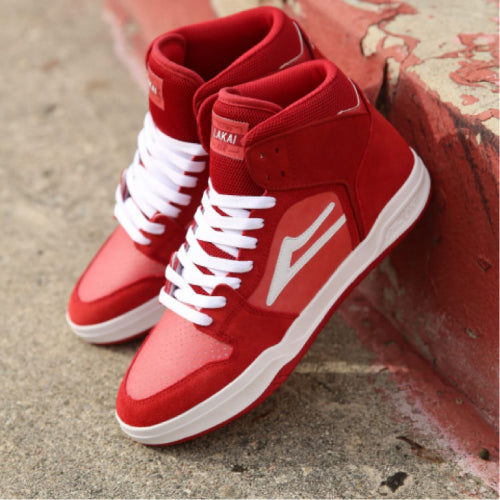 Lakai Valentine's Day Telford Red, White UV Suede Skate Shoe