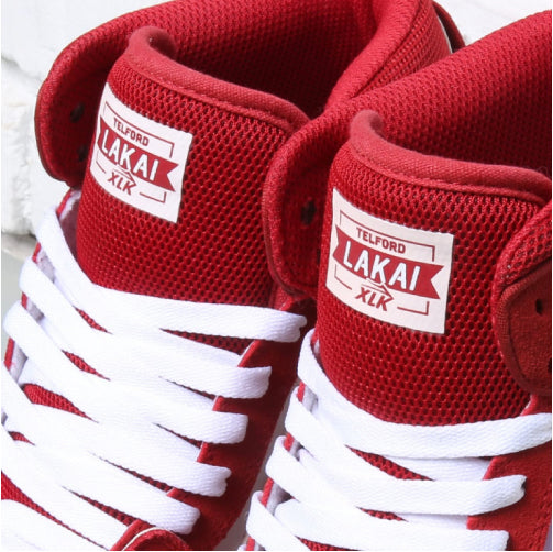 Lakai Valentine's Day Telford Red, White UV Suede Skate Shoe