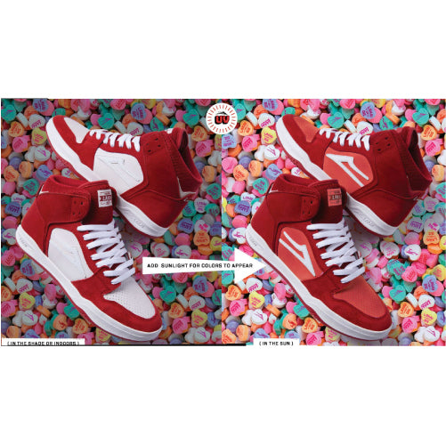 Lakai Telford SMU Skate Shoe - Red/White/UV