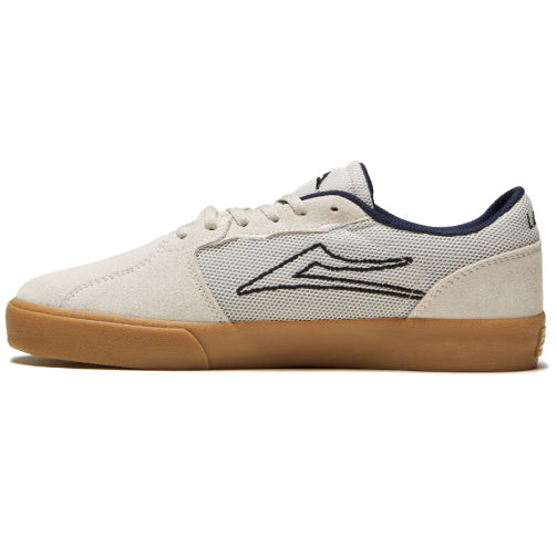Lakai Cardiff White, Gum Suede Skate Shoe