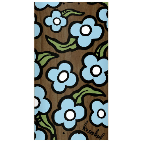Krooked Team Wild Style Flowers Skateboard Deck Brown 8.5"