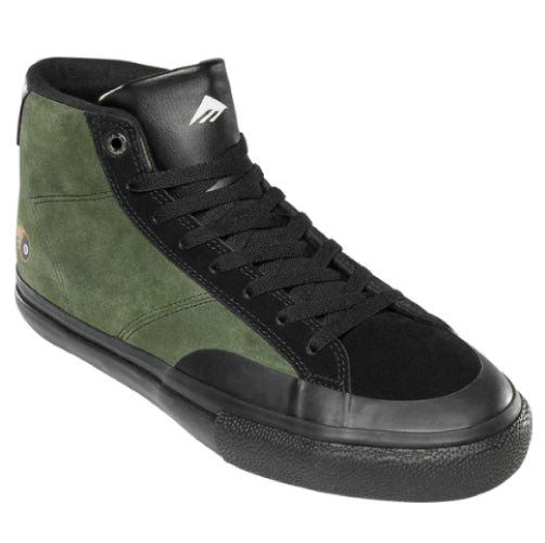 Emerica Erick Winkowski Omen Hi Black, Olive Skate Shoe