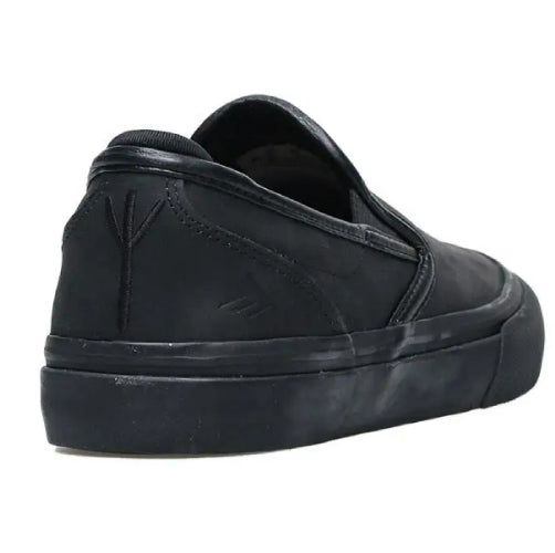 Emerica Wino G6 Slip On Kevin Baekkel Black, Black Skate Shoe