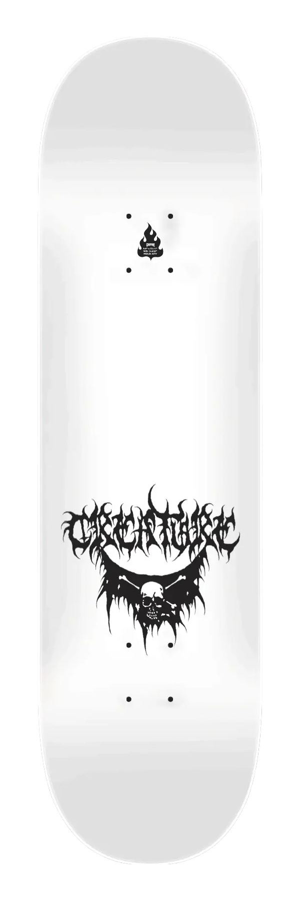 Creature Baekkel BLK MTL Skateboard Deck 8.6" uv reactive top