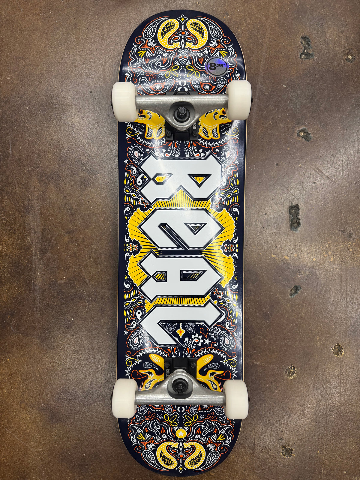 *BLEMISH* Real Bandana Complete Skateboard Navy 8.25"