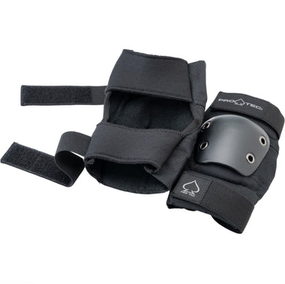 Pro-Tec Street 3-Pack Open Back Knee/Elbow/Wrist Pad Set Black