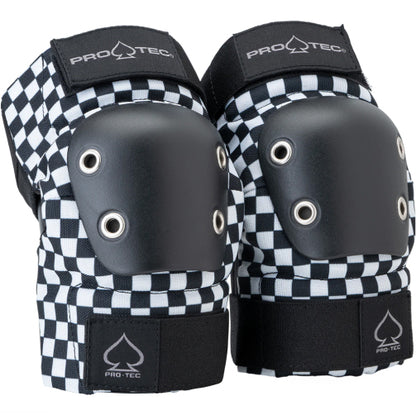 Pro-Tec Street 3-Pack Open Back Knee/Elbow/Wrist Pad Set Black/White Checkered
