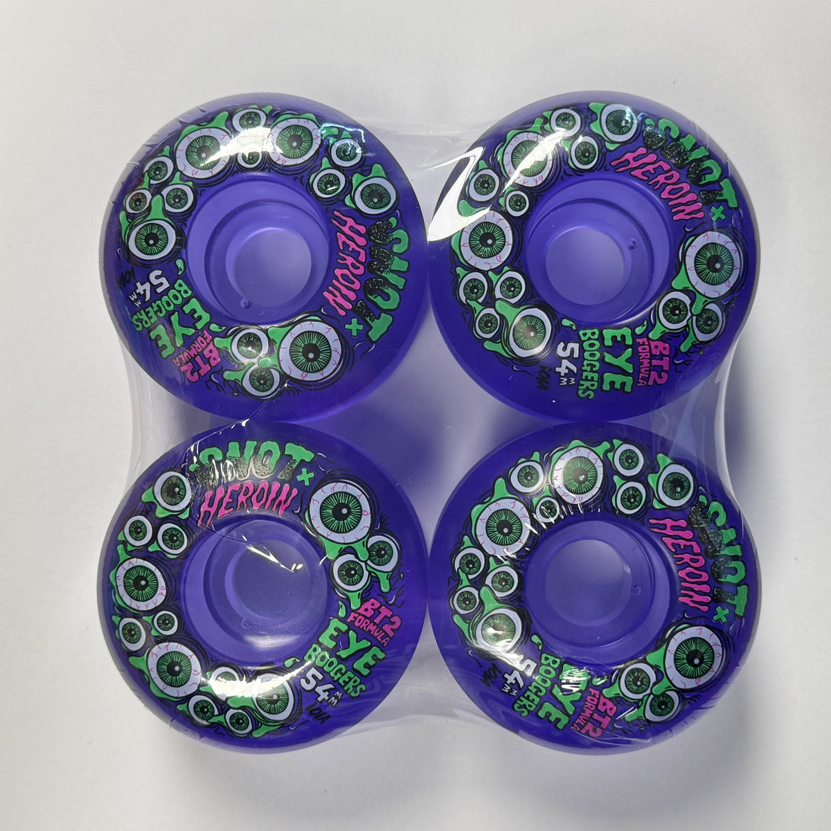 Snot X Heroin Eye Boogers Wheels Clear Purple 54MM 101A