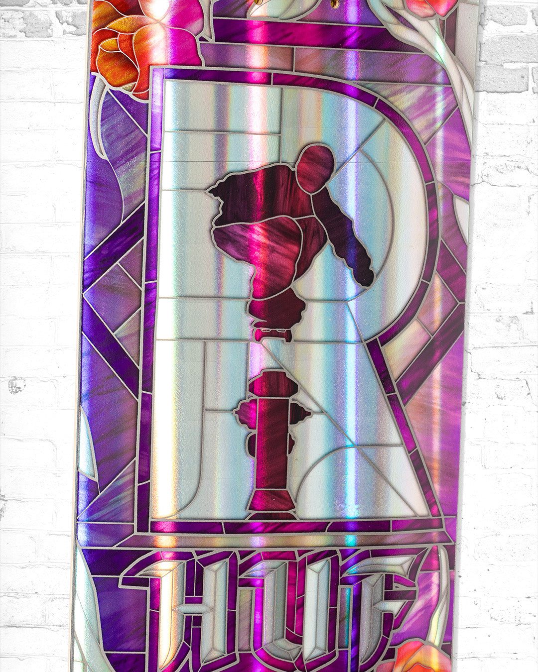 Real X HUF Cathedral Holographic Skateboard Deck 8.25"