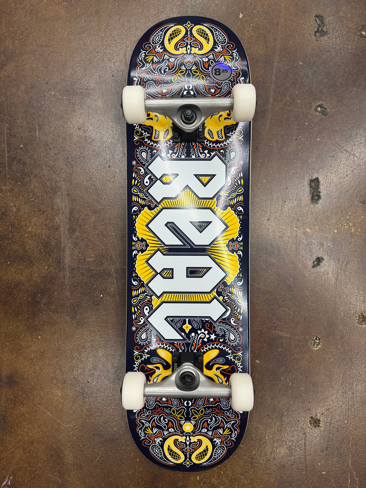 *BLEMISH* Real Bandana Complete Skateboard Navy 8.25"
