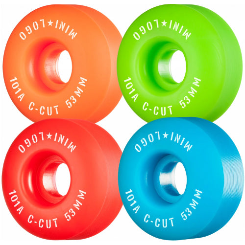 Mini Logo Skateboard C-cut Wheels 53MM 101A Multi