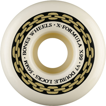 Bones XF V7 Double Lock Wheels Straight Link 56mm 99A