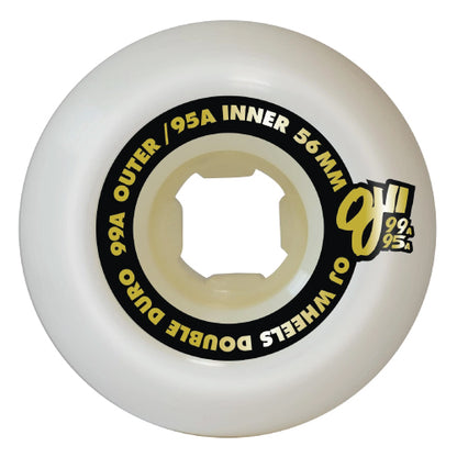 OJ Double Duro Chubbies Wheels White 56MM 99A/95A inside
