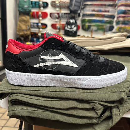 Lakai X Public Enemy Cambridge Skate Shoe - Black/Red Suede