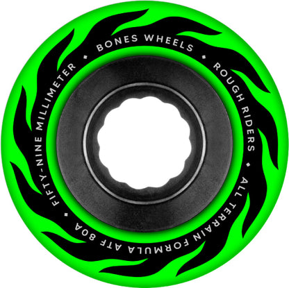 Bones ATF Rough Riders Wheels Eternal Flame Wheels 59MM 80A green