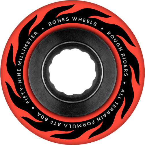 Bones ATF Rough Riders Wheels Eternal Flame Wheels 59MM 80A red