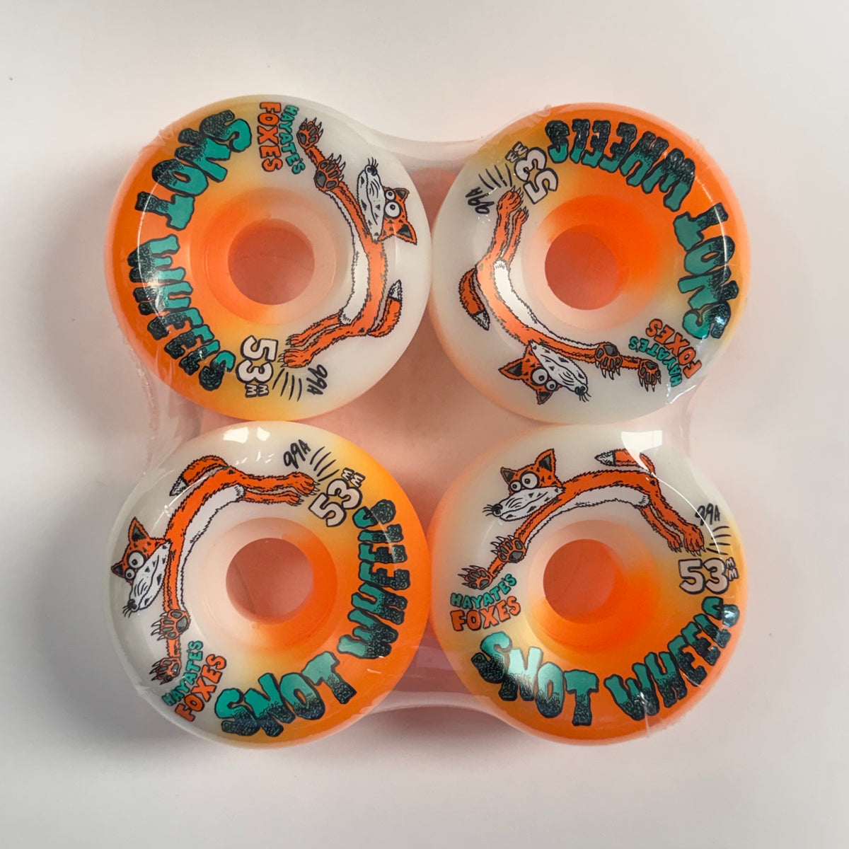Snot Hayate's Foxes Wheels Orange/White 53MM 99A