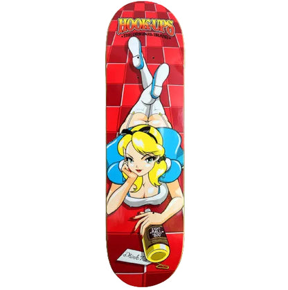 Hook-Ups 8-Ball Alice Skateboard Deck 8.5"