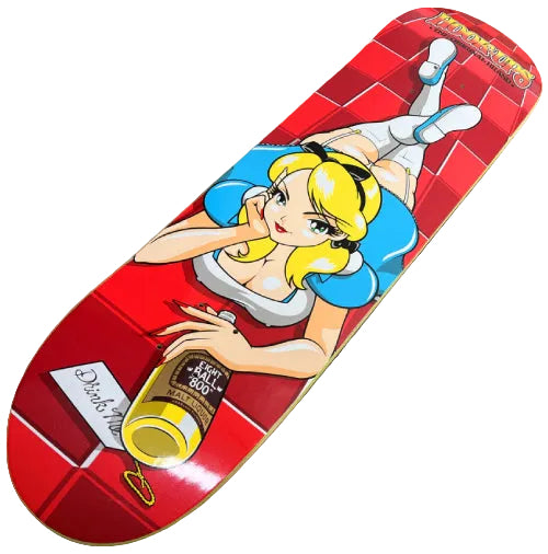 Hook-Ups 8-Ball Alice Skateboard Deck 8.5" tail