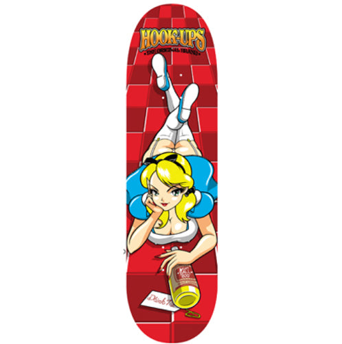 Hook-Ups 8-Ball Alice Skateboard Deck 8.5"