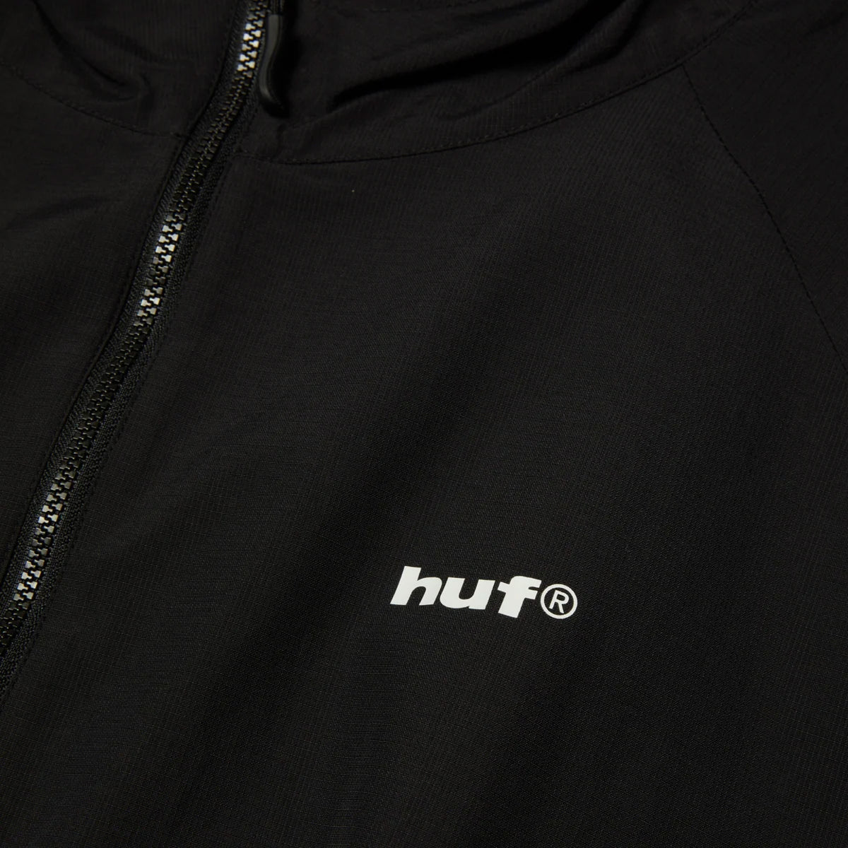 HUF 89 Lightweight Shell Jacket - Black front detail