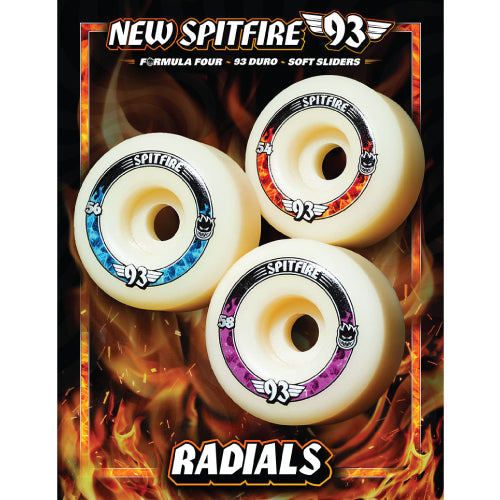 Spitfire F4 Radials Wheels Natural 54MM 93D