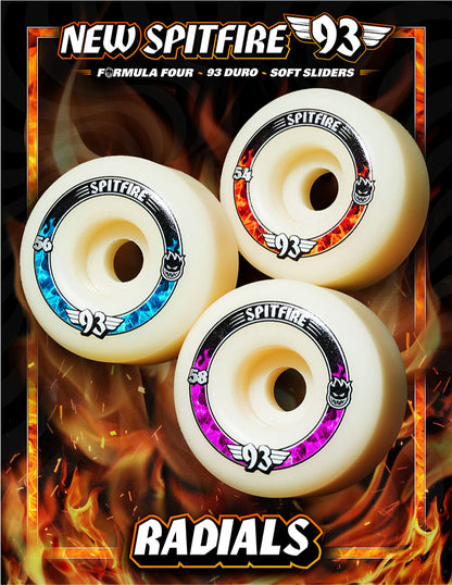 Spitfire F4 Radials Wheels Natural 58MM 93D