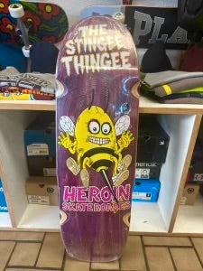 Heroin Stingee Thingee Shaped Skateboard Deck 9.8"