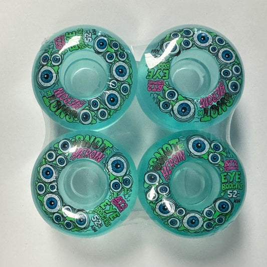 Snot X Heroin Eye Boogers Wheels Clear Teal 52MM 101A