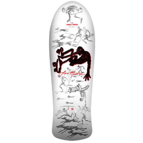 Powell Peralta Bones Brigade Series 17 Lance Mountain Skateboard Deck White/Silver Foil 9.94"