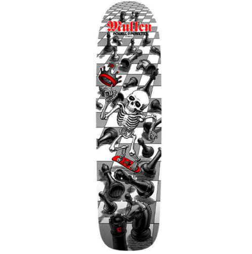 Powell Peralta Bones Brigade Series 17 Rodney Mullen Skateboard Deck White/Silver Foil 7.4"