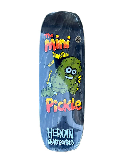 Heroin Mini Pickle Skateboard Deck 9.5" grey veneer
