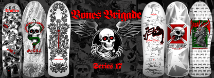 Powell Peralta Bones Brigade Series 17 Tony Hawk Skateboard Deck White/Silver Foil 10.38"