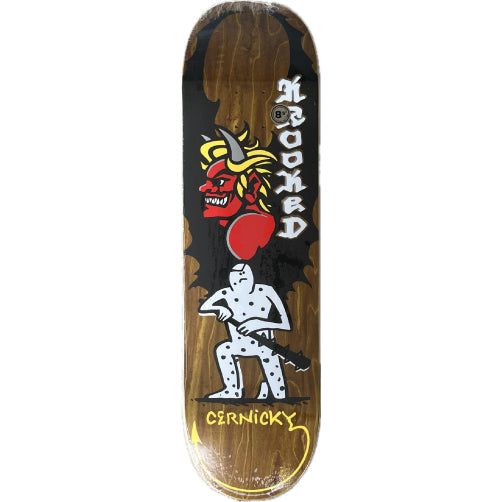 Krooked Cernicky Devil ED Skateboard Deck 8.5" brown veneer