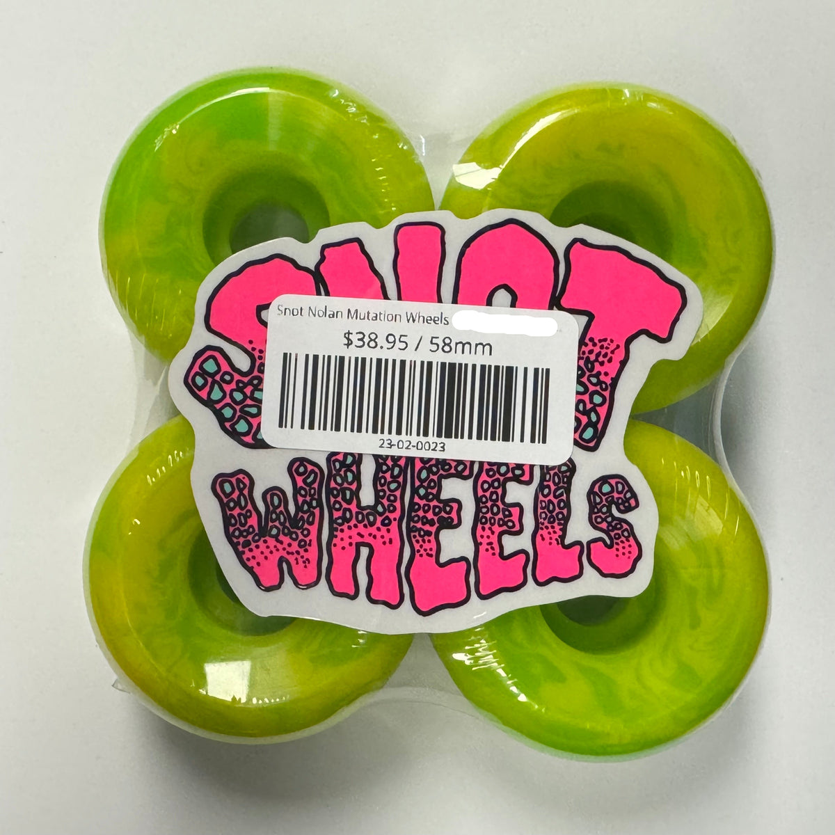 Snot Nolan Mutation Wheels Lime Green/Yellow Swirl 58MM 99A