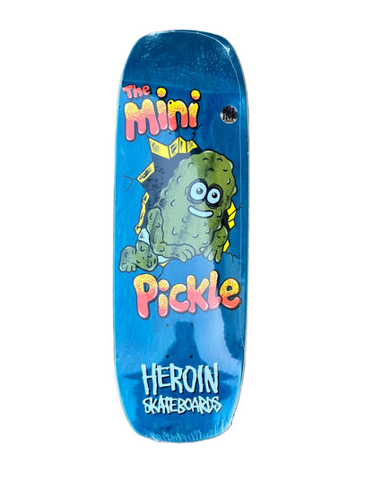 Heroin Mini Pickle Skateboard Deck 9.5" blue veneer