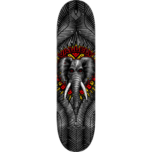 Powell Peralta Flight Vallely Elephant Skateboard Deck Black/Silver Foil 8.63" full