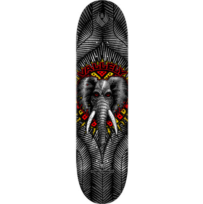 Powell Peralta Flight Vallely Elephant Skateboard Deck Black/Silver Foil 8.63" full